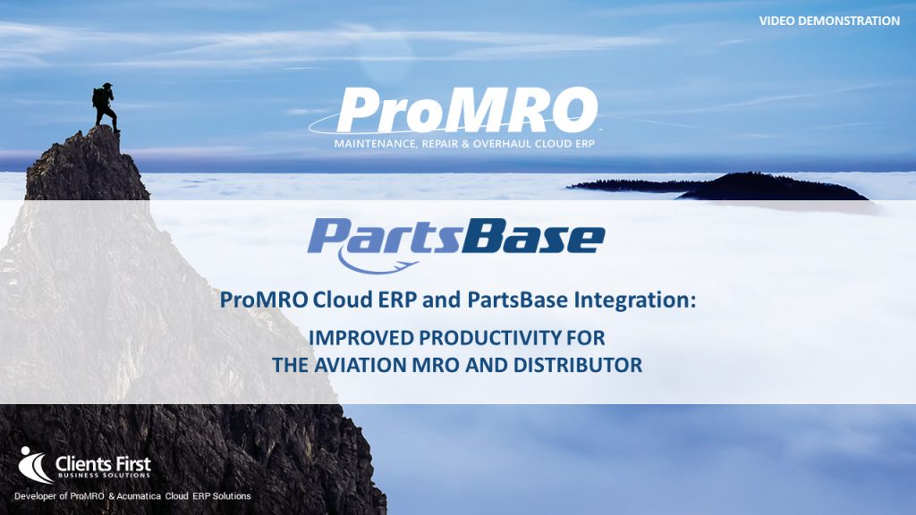 PartsBase Integration to ProMRO Cloud ERP